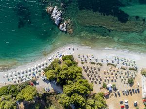 Preview wallpaper beach, sea, resort, summer, aerial view