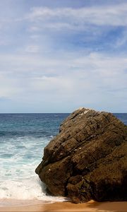 Preview wallpaper beach, sea, rock, landscape, nature