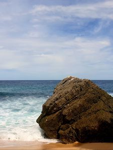 Preview wallpaper beach, sea, rock, landscape, nature