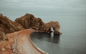 Preview wallpaper beach, sea, rocks, coast, landscape