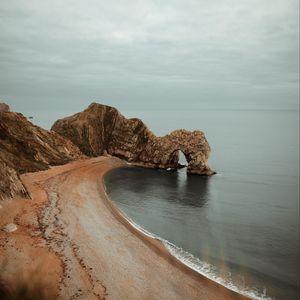 Preview wallpaper beach, sea, rocks, coast, landscape