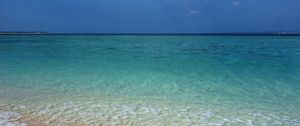 Preview wallpaper beach, sea, sea foam, horizon, nature