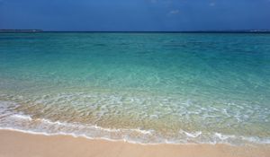 Preview wallpaper beach, sea, sea foam, horizon, nature