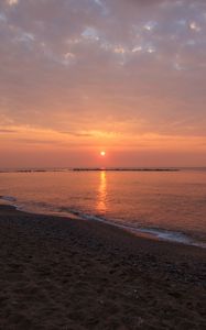 Preview wallpaper beach, sea, sunset, evening