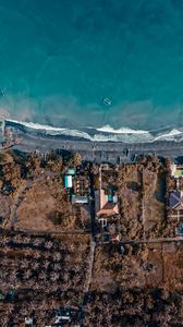 Preview wallpaper beach, sea, tropics, summer, aerial view
