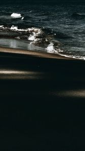 Preview wallpaper beach, sea, waves, landscape, dark
