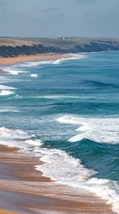 Preview wallpaper beach, sea, waves, nature, landscape