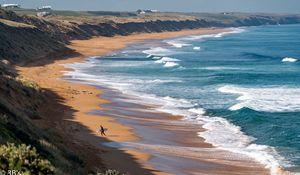 Preview wallpaper beach, sea, waves, nature, landscape