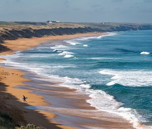 Preview wallpaper beach, sea, waves, nature, landscape