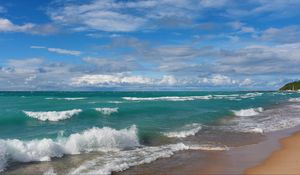 Preview wallpaper beach, sea, waves, landscape