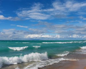 Preview wallpaper beach, sea, waves, landscape