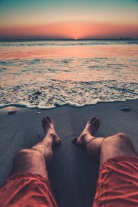 Preview wallpaper beach, shore, legs, rest