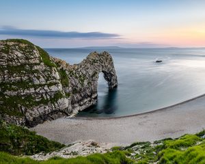 Preview wallpaper beach, shore, rock, arch, sea, landscape