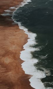 Preview wallpaper beach, silhouette, sad, alone