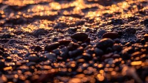 Preview wallpaper beach, stones, pebbles, macro