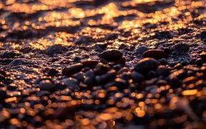 Preview wallpaper beach, stones, pebbles, macro