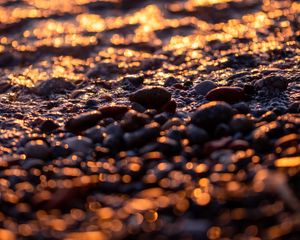 Preview wallpaper beach, stones, pebbles, macro