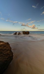 Preview wallpaper beach, stones, water, sea, coast