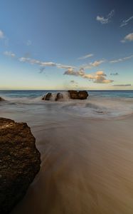 Preview wallpaper beach, stones, water, sea, coast