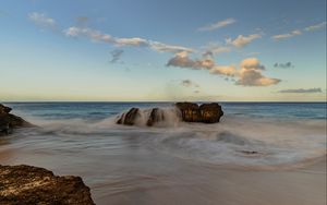 Preview wallpaper beach, stones, water, sea, coast