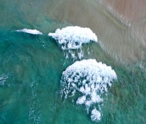 Preview wallpaper beach, water, sea, waves, aerial view