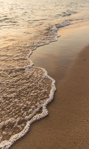 Preview wallpaper beach, wave, sea, sand, water