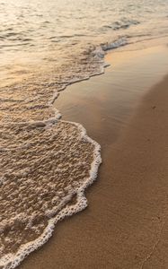 Preview wallpaper beach, wave, sea, sand, water