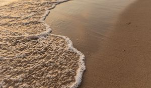 Preview wallpaper beach, wave, sea, sand, water