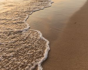 Preview wallpaper beach, wave, sea, sand, water