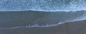 Preview wallpaper beach, waves, aerial view, sea, surf