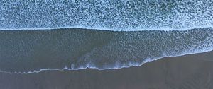 Preview wallpaper beach, waves, aerial view, sea, surf