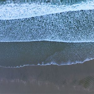 Preview wallpaper beach, waves, aerial view, sea, surf