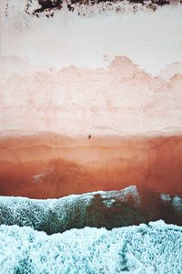 Preview wallpaper beach, waves, coast, aerial view, foam