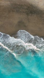 Preview wallpaper beach, waves, ocean, coast, aerial view
