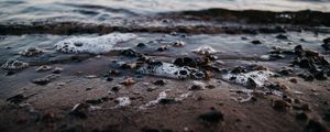 Preview wallpaper beach, waves, water, sand, pebbles