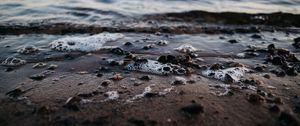 Preview wallpaper beach, waves, water, sand, pebbles