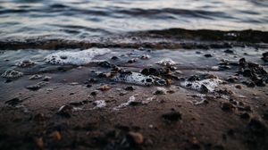 Preview wallpaper beach, waves, water, sand, pebbles