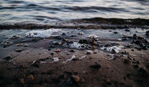 Preview wallpaper beach, waves, water, sand, pebbles