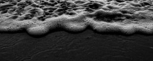 Preview wallpaper beach, waves, water, sea, bw