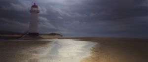 Preview wallpaper beacon, great britain, england, cloudy, white, protected, sand, sky