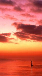 Preview wallpaper beacon, light, england, water, evening, sky