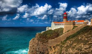 Preview wallpaper beacon, rock, portugal, height