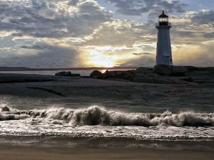 Preview wallpaper beacon, sea, waves, water, dirty