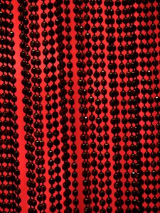 Preview wallpaper beaded curtain, black, red