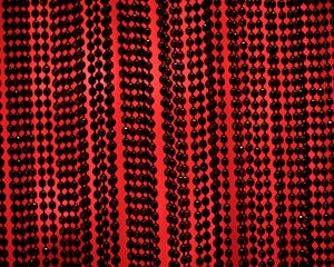 Preview wallpaper beaded curtain, black, red