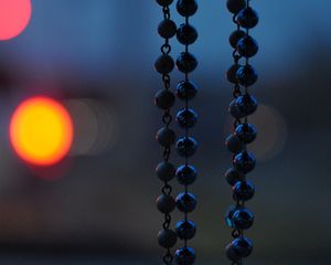 Preview wallpaper beads, decoration, garland, balls, glare, bokeh