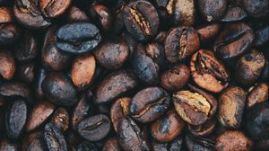 Preview wallpaper bean, coffee, coffee beans, grain, macro