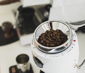 Preview wallpaper beans, coffee beans, coffee machine, coffee