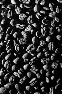 Preview wallpaper beans, coffee, caffeine, macro, black and white