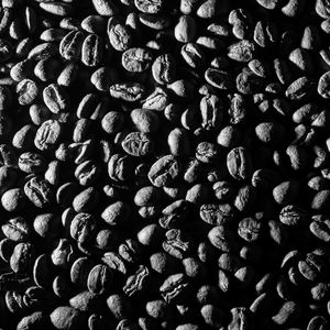 Preview wallpaper beans, coffee, caffeine, macro, black and white